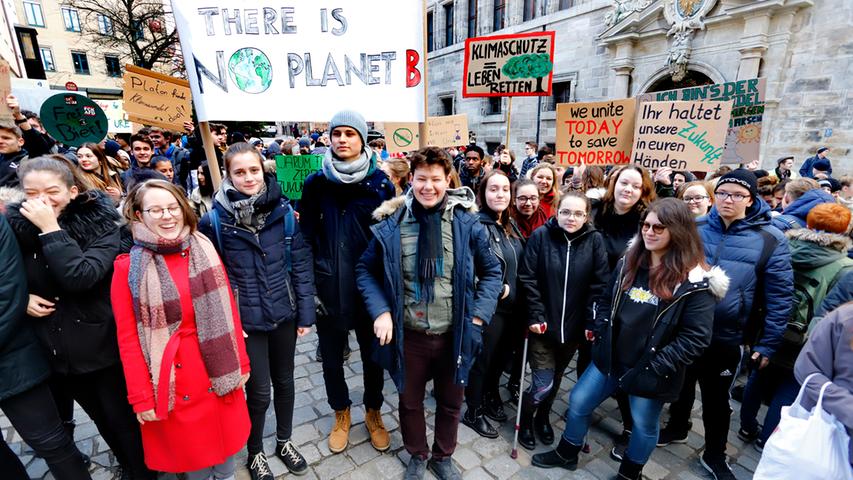 Schülerstreik für den Klimaschutz: Demonstration mitten in Nürnberg