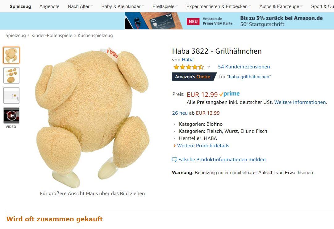 Da passt auch das Plüsch-Grillhähnchen perfekt ins Bild (und auf die Couch). Flügel und Schenkel sind dank Klettverschluss abnehmbar. Und sollte es mit der Gehaltserhöhung doch nichts werden (zum Beispiel weil der Chef gemerkt hat, dass Sie ihn mit einem Raumspray verarscht haben), haben Sie wenigstens etwas Flauschiges zum Kuscheln.