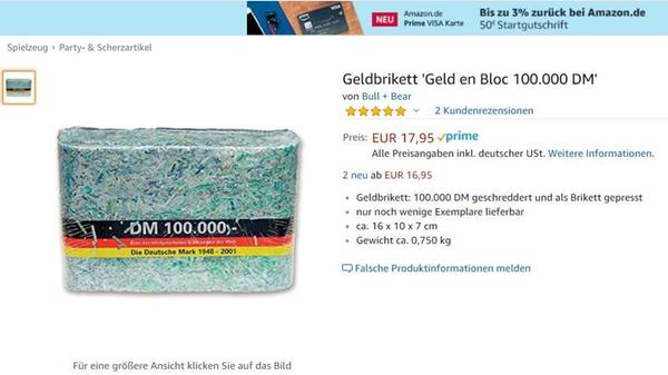 Nach all den irrsinnig teuren Versuchen, Ihren Nachbarn in den Wahnsinn zu treiben, hätten Sie gerne wieder das Gefühl, so richtig viel Geld zu haben? Hier, bitte. Sind zwar D-Mark, aber die Bundesbank tauscht die alte Währung ja nach wie vor um. Und der Versuch, die Scheine wieder zusammenzusetzen, ist auch eine wunderbare Ablenkung von der deprimierenden Erkenntnis, wie viel Geld Sie bis hierhin sinnlos zum Fenster hinausgeworfen haben.