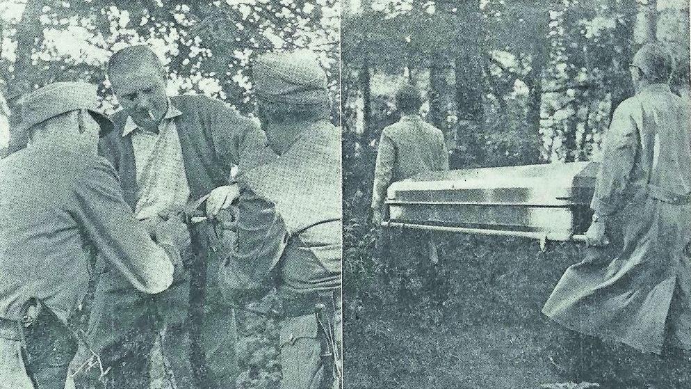 Der Dreifachmord zweier Betrüger beherrschte im Jahr 1958 die Schlagzeilen. In der abgebildeten Ausgabe der Nürnberger Nachrichten berichtete die Redaktion über die Suche nach der Leiche von Elisabeth W.