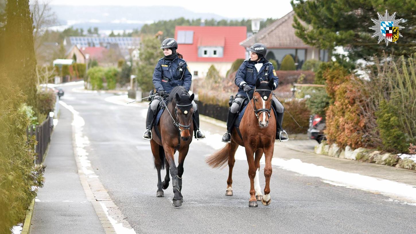 Verbrecherjagd zu Pferde: Polizei reitet durch Eckenhaid