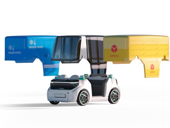 Schaeffler Mover: Der urbane Robo-Mini kombiniert seine Plattform mit verschiedenen Aufbauten. Schaeffler Mover: Der urbane Robo-Mini kombiniert seine Plattform mit verschiedenen Aufbauten.