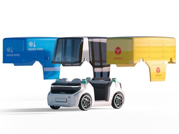 Schaeffler Mover: Fährt autonom und elektrisch - und kombiniert seine Plattform mit austauschbaren Aufbauten. Schaeffler Mover: Fährt autonom und elektrisch - und kombiniert seine Plattform mit austauschbaren Aufbauten.