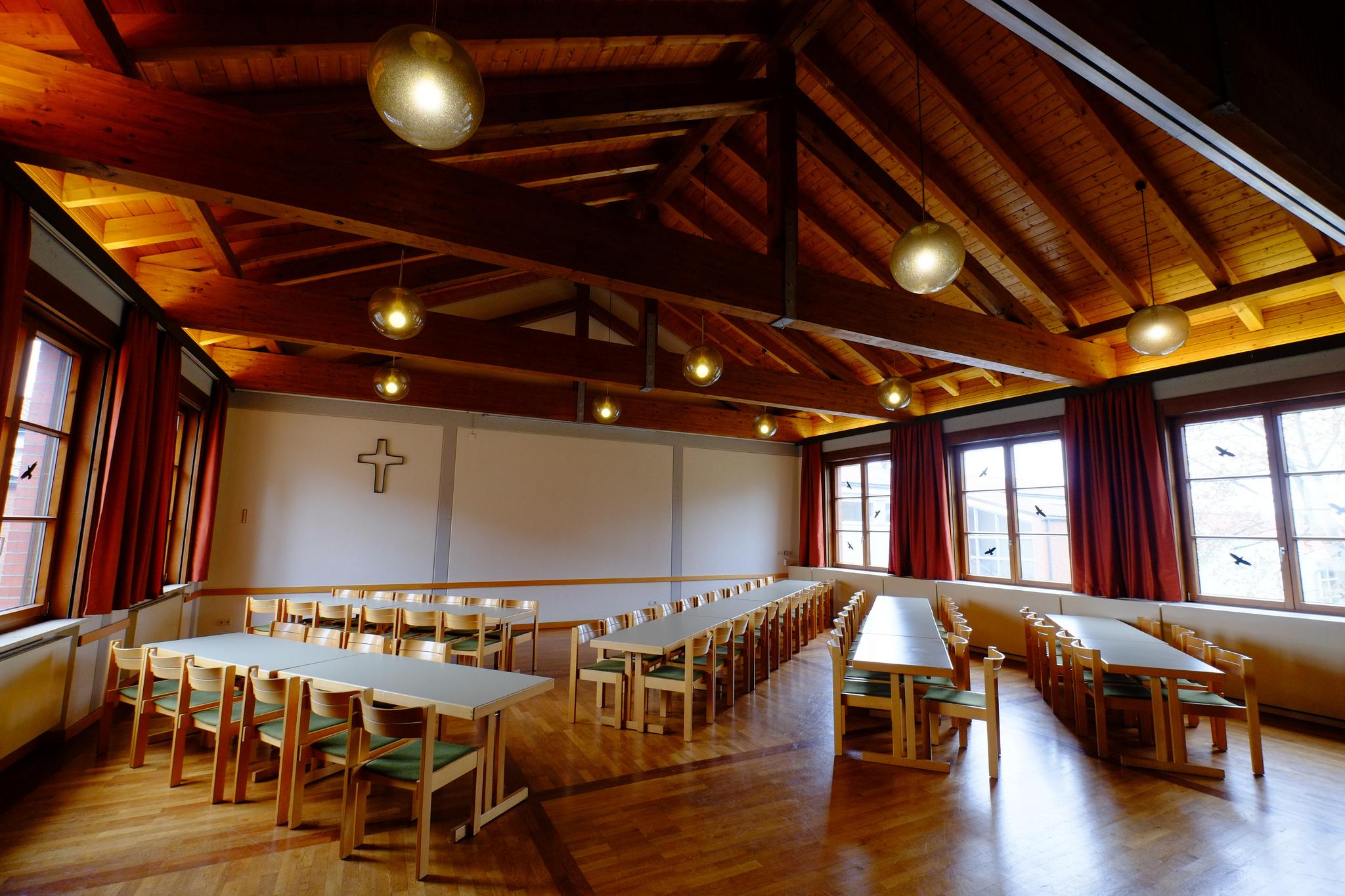 Der Pfarrsaal im ersten Stock des Pfarrzentrums: Von ihm müssen sich die Gläubigen verabschieden.