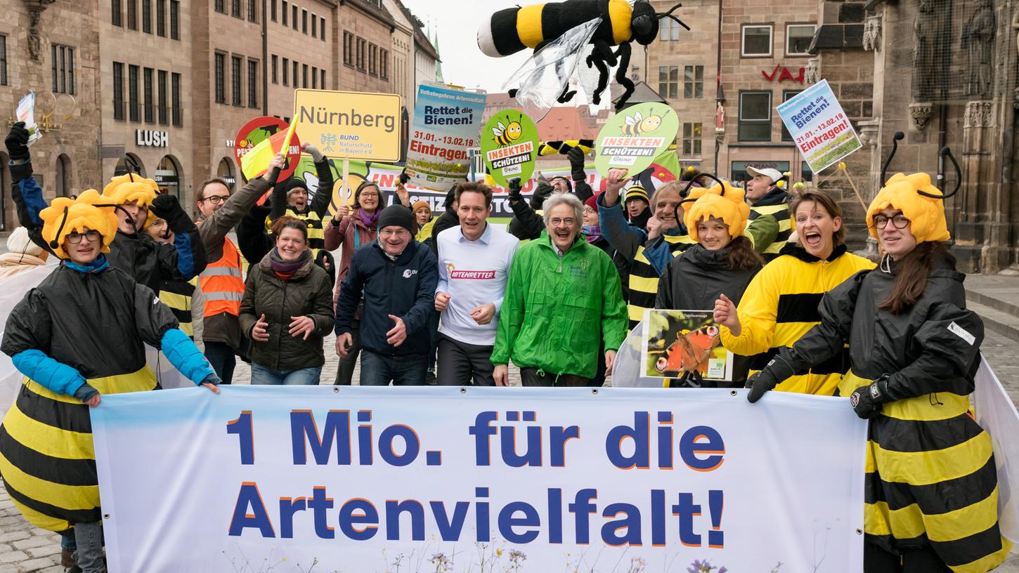 Ende Januar machten die Unterstützer des Volksbegehrens in Nürnberg mobil. Nun könnte die benötigte Anzahl an Unterschriften vielleicht sogar schon vor Ablauf der Frist am Mittwoch erreicht worden sein.
