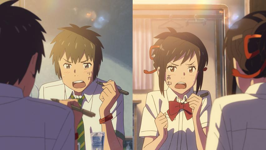 Wer genug hat von den immergleichen Hollywood-Schmonzetten, dem sei am Valentinstag der japanische Animationsfilm "Your Name." ans Herz gelegt. Der Film des Regisseurs Makoto Shinkai revolutionierte im Jahr 2016 das auch in den USA beliebte Genre der Geschlechtertausch-Komödie, ist dank seiner Originalität und seinem auch kulturell durch und durch fernöstlichen Anstrich aber zum Glück sicher vor amerikanischen Remakes. Der Film folgt sowohl der Teenagerin Mitsuha, die in der ländlich gelegenden Stadt Itomori aufwächst als auch dem in Tokyo lebenden Taki. Zu ihrem Verwundern wachen die beiden zwei bis drei Mal die Woche im Körper des jeweils anderen auf – und entdecken dabei mit der Zeit die Liebe füreinander. Doch als Taki erfährt, dass sich eine Tragödie anbahnt, die Mitsuha das Leben kosten könnte, muss er handeln... Malerische Animationen machen den modernen Anime-Klassiker schon zur absoluten Einschalt-Empfehlung, doch auch die Liebesgeschichte dahinter treibt Zuschauern aufgrund ihrer Schönheit mehr als einmal die Tränen in die Augen. Wer genug hat von den immergleichen Hollywood-Schmonzetten, dem sei am Valentinstag der japanische Animationsfilm "Your Name." ans Herz gelegt. Der Film des Regisseurs Makoto Shinkai revolutionierte im Jahr 2016 das auch in den USA beliebte Genre der Geschlechtertausch-Komödie, ist dank seiner Originalität und seinem auch kulturell durch und durch fernöstlichen Anstrich aber zum Glück sicher vor amerikanischen Remakes. Der Film folgt sowohl der Teenagerin Mitsuha, die in der ländlich gelegenden Stadt Itomori aufwächst als auch dem in Tokyo lebenden Taki. Zu ihrem Verwundern wachen die beiden zwei bis drei Mal die Woche im Körper des jeweils anderen auf – und entdecken dabei mit der Zeit die Liebe füreinander. Doch als Taki erfährt, dass sich eine Tragödie anbahnt, die Mitsuha das Leben kosten könnte, muss er handeln... Malerische Animationen machen den modernen Anime-Klassiker schon zur absoluten Einschalt-Empfehlung, doch auch die Liebesgeschichte dahinter treibt Zuschauern aufgrund ihrer Schönheit mehr als einmal die Tränen in die Augen.