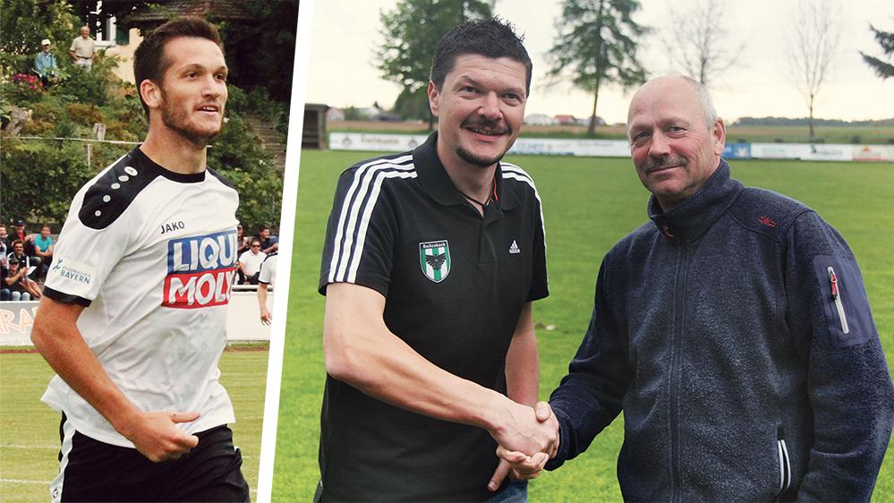 Ein Bild vom Sommer 2017: Damals begrüßte Hans-Peter Hoh (li.) Markus Vochezer als neuen Raitenbucher Trainer. Jetzt erfolgte die Trennung. Ein Bild vom Sommer 2017: Damals begrüßte Hans-Peter Hoh (li.) Markus Vochezer als neuen Raitenbucher Trainer. Jetzt erfolgte die Trennung.