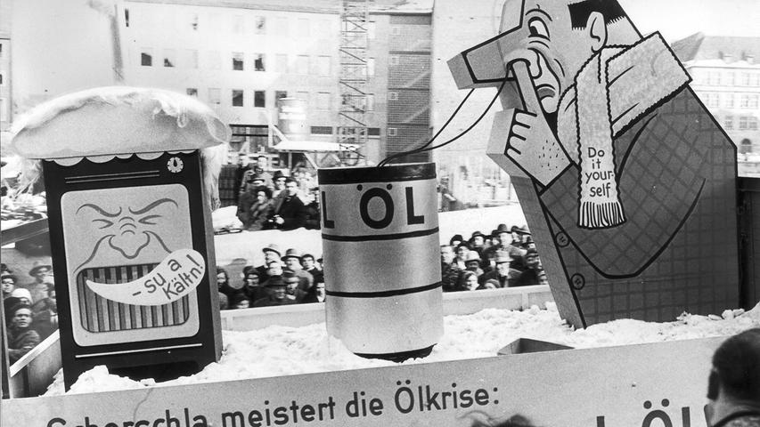 Schorschla löst die "Ölkrise", die zu hohen Heizölpreisen geführt hatte, auf seine ganz eigene Weise: "Etz buhr i selber nach Öl!"