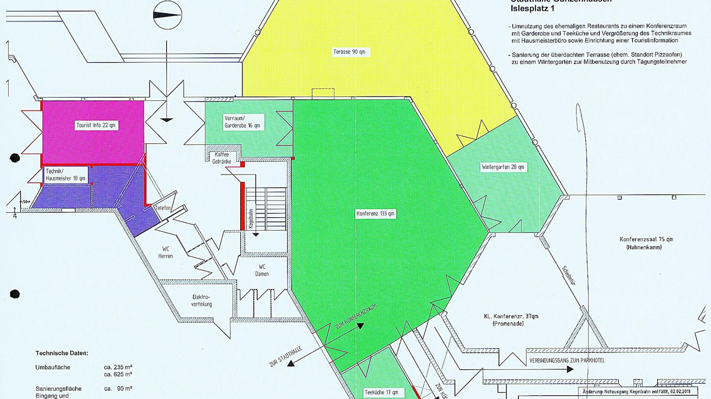 Stadthalle: Restaurant wird Konferenzraum Stadthalle: Restaurant wird Konferenzraum