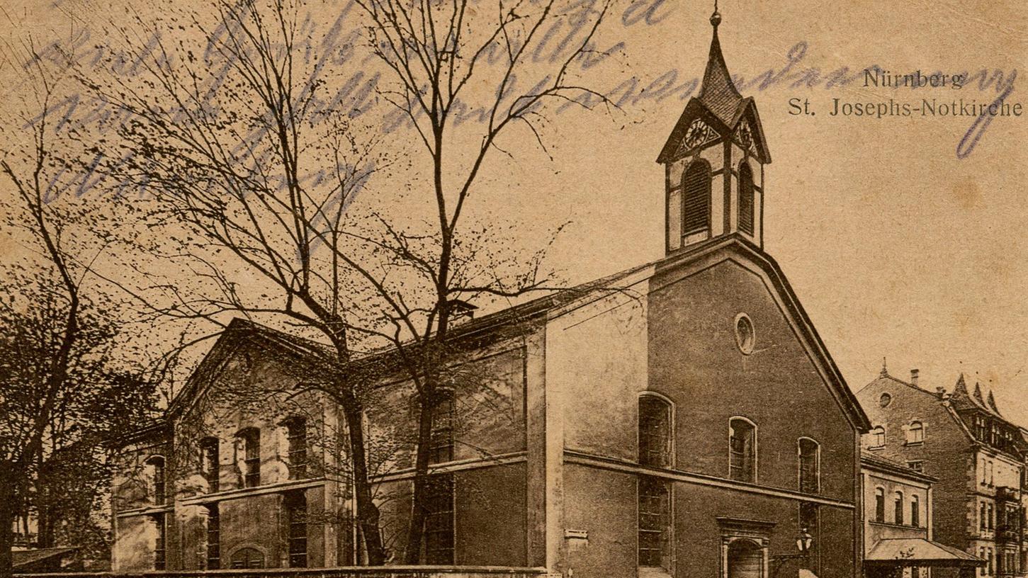 Wer genau hinsieht, erkennt, dass die Josefskirche – hier auf einem Bild um 1905 – ursprünglich anderen Zwecken diente.