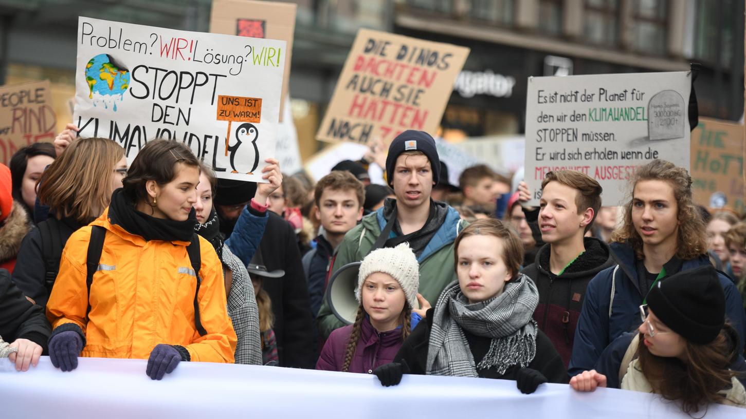 Die schwedische Klimaaktivistin Greta Thunberg ist erstmals für einen Schulstreik nach Deutschland gekommen.