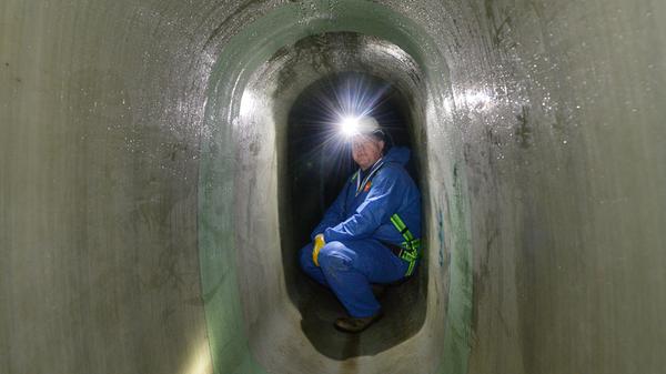 Die Aorta ist im Bereich bei der Feuerwehr noch recht eng, wie das Bild eindrucksvoll zeigt.