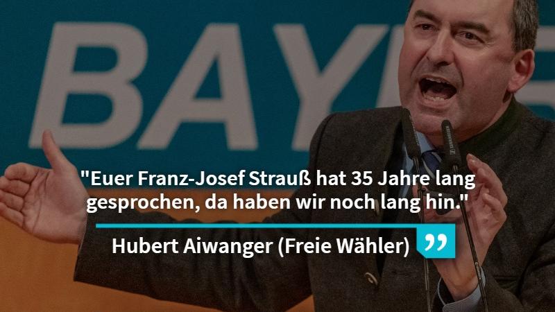 Freie Wähler-Chef Hubert Aiwanger zur Kritik aus der CSU, dass seit Jahren immer nur er als Parteichef im Mittelpunkt seiner Partei stehe.