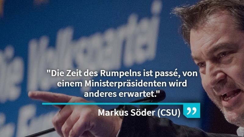 Söder zu seiner neuen Rolle als bayerischer Regierungschef.