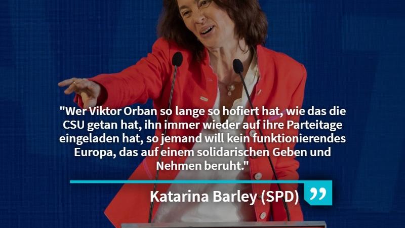 Die SPD-Spitzenkandidatin für die Europawahl, Katarina Barley, in Vilshofen.