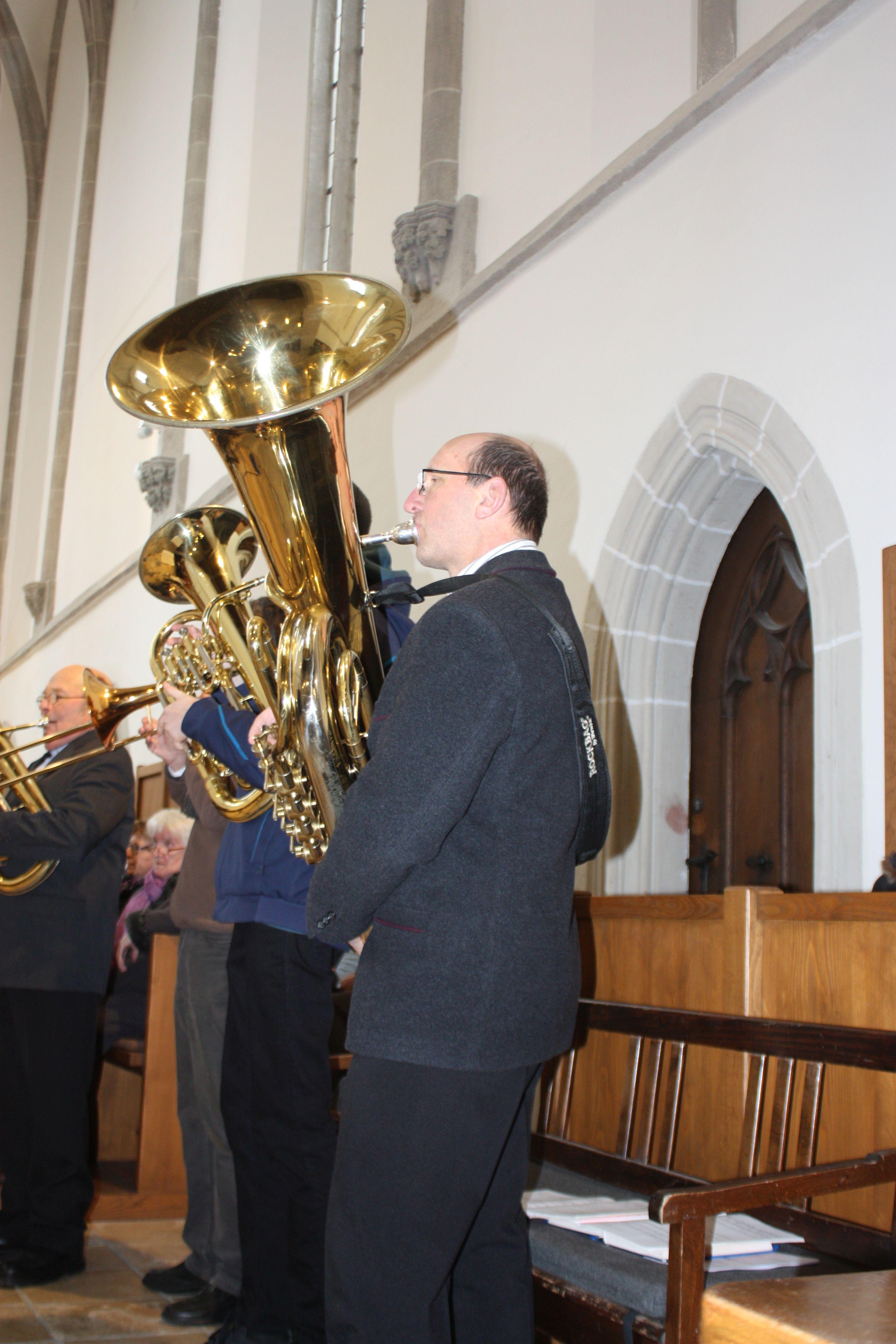Der Heidenheimer Posaunenchor trug zur musikalischen Umrahmung des Festgottesdienst im Heidenheimer Münster bei.
