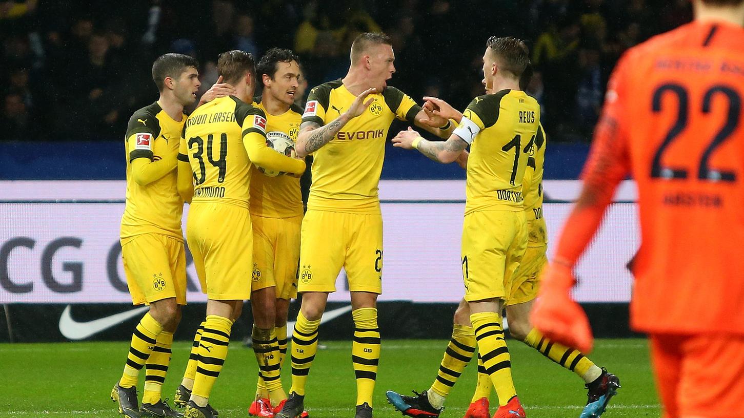 Enge Kiste: Spät sichert sich Borussia Dortmund einen 3:2-Auswärtssieg bei der Alten Dame aus Berlin.