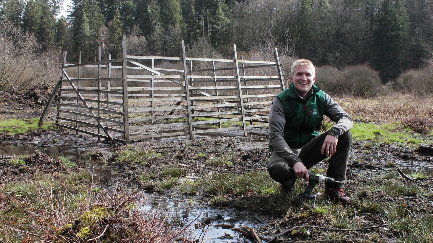 Andreas Schätzlein ist der erste der 60 vom Umweltministerium neu angestellen Rangern und seit November im Naturpark Spessart unterwegs.