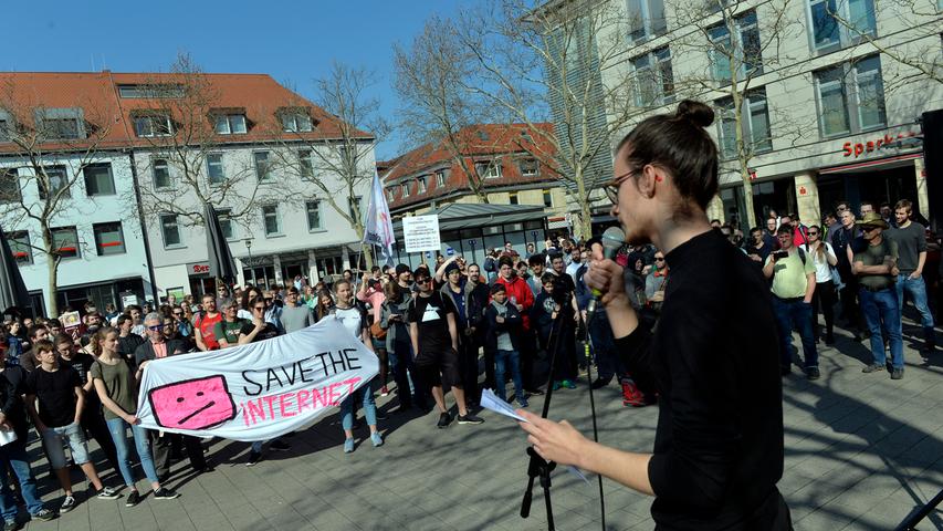 Kundgebung für freies Internet: Erlanger gingen auf die Straße