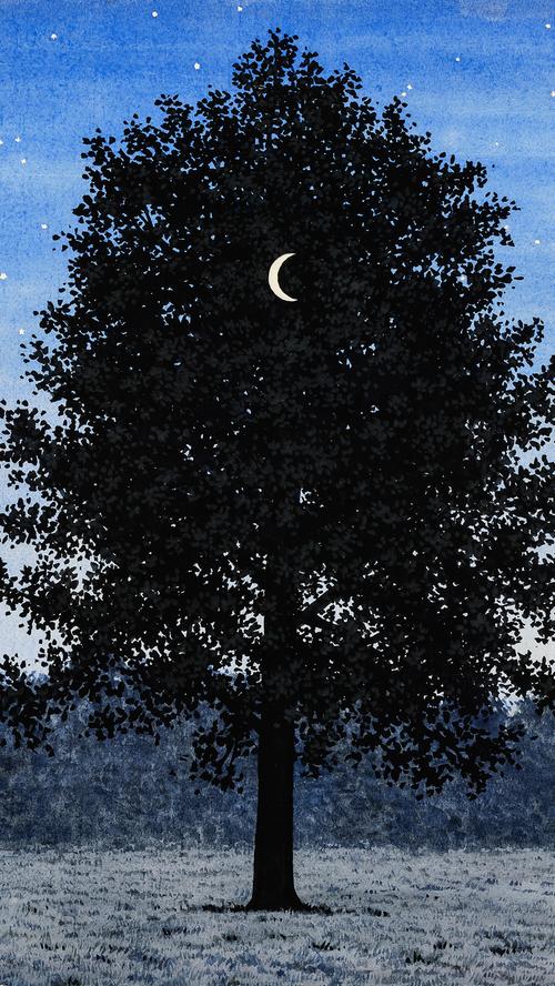 Werke von Rene Magritte (wie hier das Bild "Arbre et Lune") kaufte Gunter Sachs für seine Kunstsammlung.