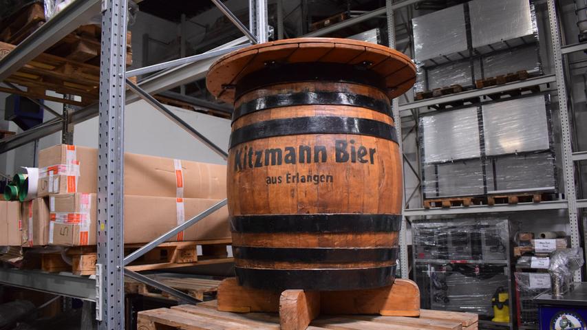 In den Lagerhallen der Kulmbacher Brauerei AG warten auch die Kitzmann-Party-Fässer auf ihren Einsatz.