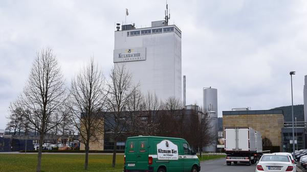 Ein Kitzmann-Laster auf dem Kulmbacher Brauerei-Gelände.