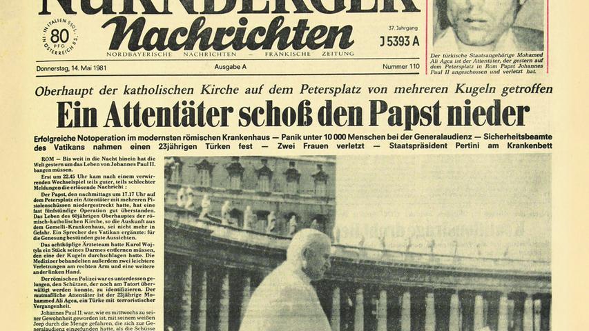 VNP - Titelseite Zeitung Nürnberger Nachrichten, historisch . Highlight - 1980er..Hier:.Orig. bei Werbeabt. für Jubi-Buch. Gesp. 8/2018