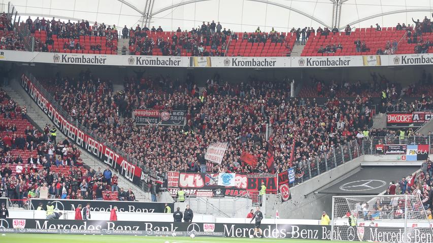Zahlreiche Unterstützung aus der Heimat: Rund 5000 Club-Fans begleiteten ihre Mannschaft mit nach Stuttgart. Ein wahres Treuebekenntnis.