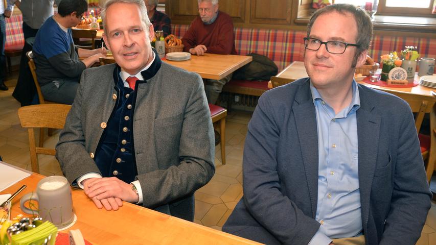 Der Vorstand der Kulmbacher Brauerei AG Markus Stodden mit OB Florian Janik (r.).