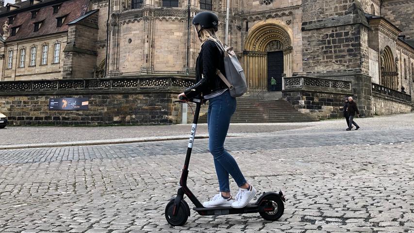 Tretroller im Test: Mit dem E-Scooter durch Bamberg