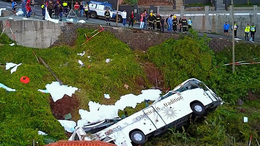 Tödliches Busunglück: 29 deutsche Touristen sterben auf Madeira
