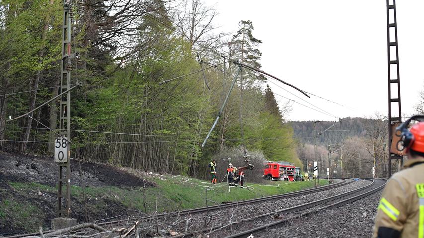 Güterzug kracht bei Sengenthal in Buche