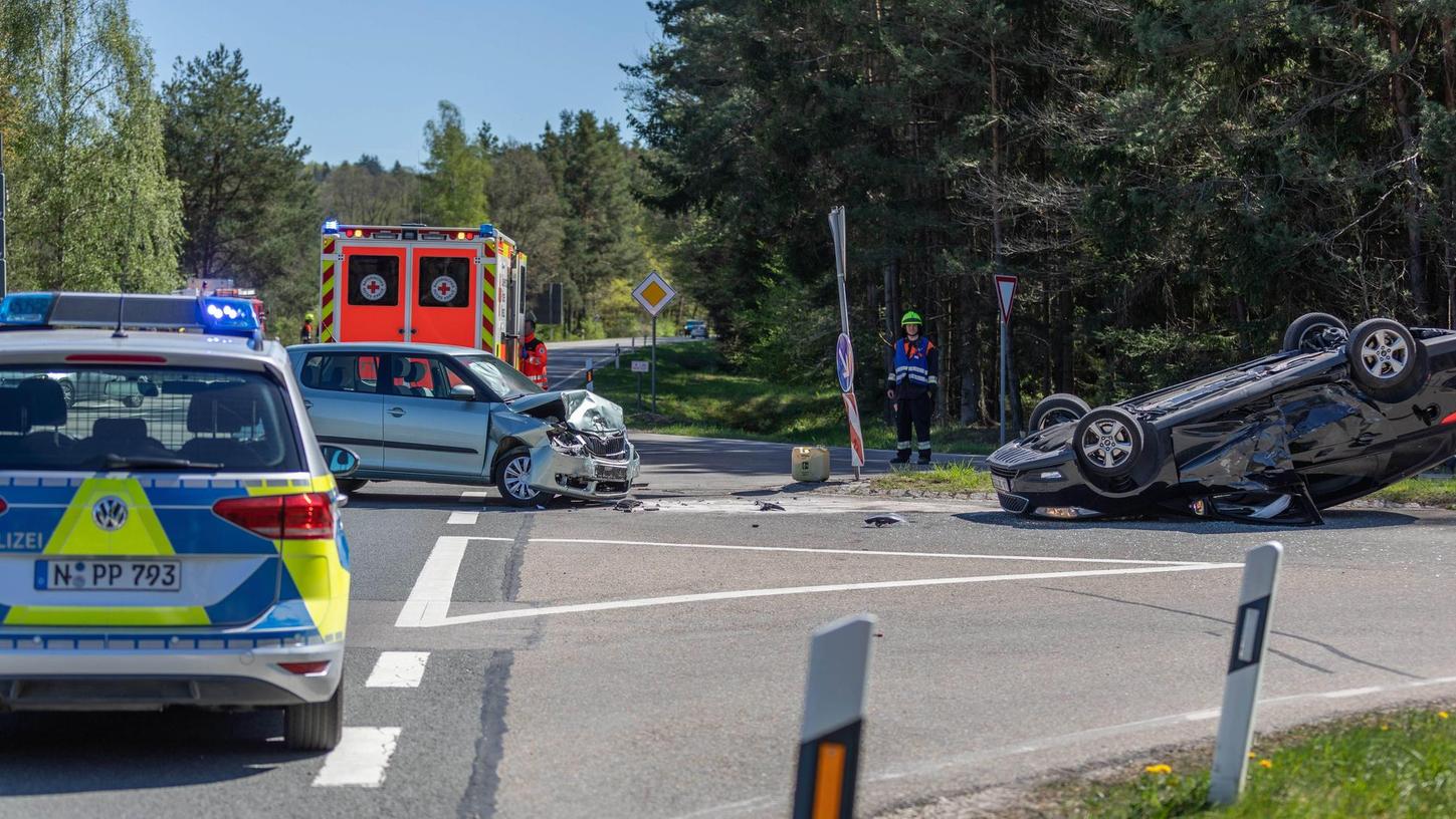 Unfall bei Ramsberg: Auto überschlug sich