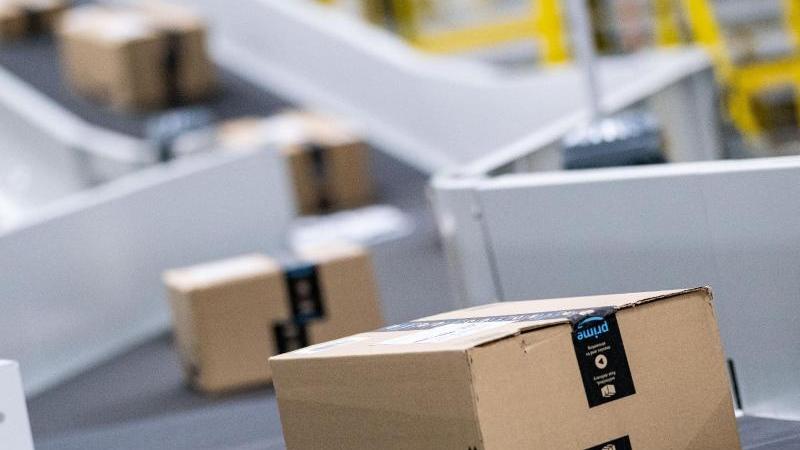 Amazon-Pakete laufen in einem Sortierzentrum über die Bänder. Die Bürger in Pommersfelden entscheiden bald, ob der Online-Versandhändler in Limbach ein Verteilzentrum bauen lassen darf.