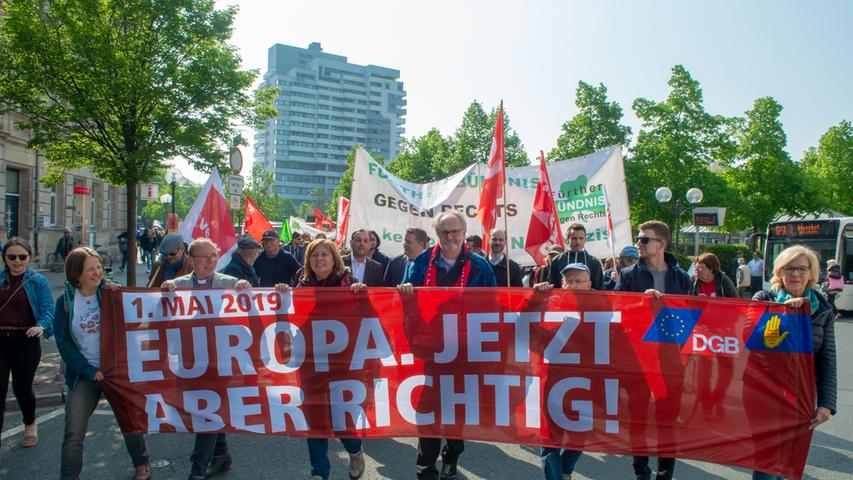 1.Mai-Kundgebung: Fürth demonstriert für faire Löhne in der EU