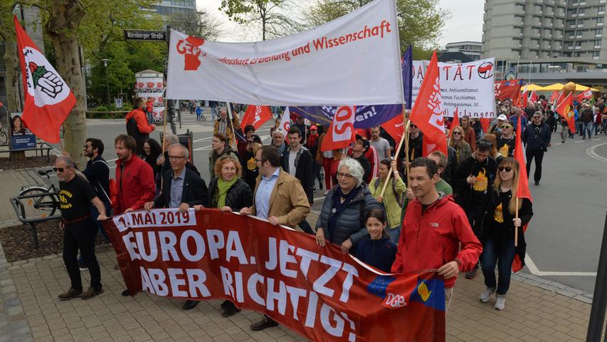 "Europa. Jetzt aber richtig!": Erlangen demonstriert zum 1. Mai