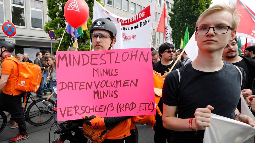 Für Europa: Tausende Mai-Demonstranten in Nürnberg