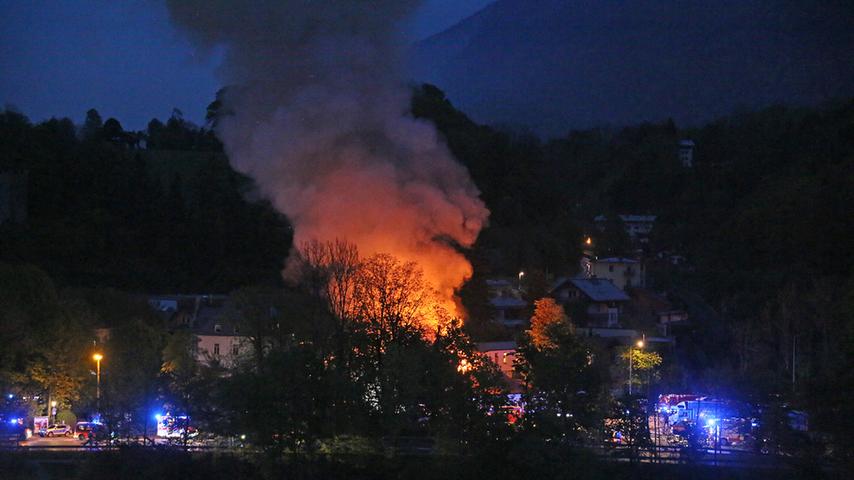 Großbrand in Bad Reichenhall: Traditionswirtshaus vollkommen zerstört