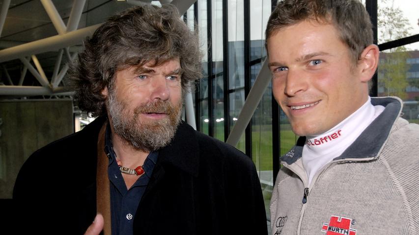 Illustrer Gast: Extrembergsteiger und Abenteurer Reinhold Messner (l.).