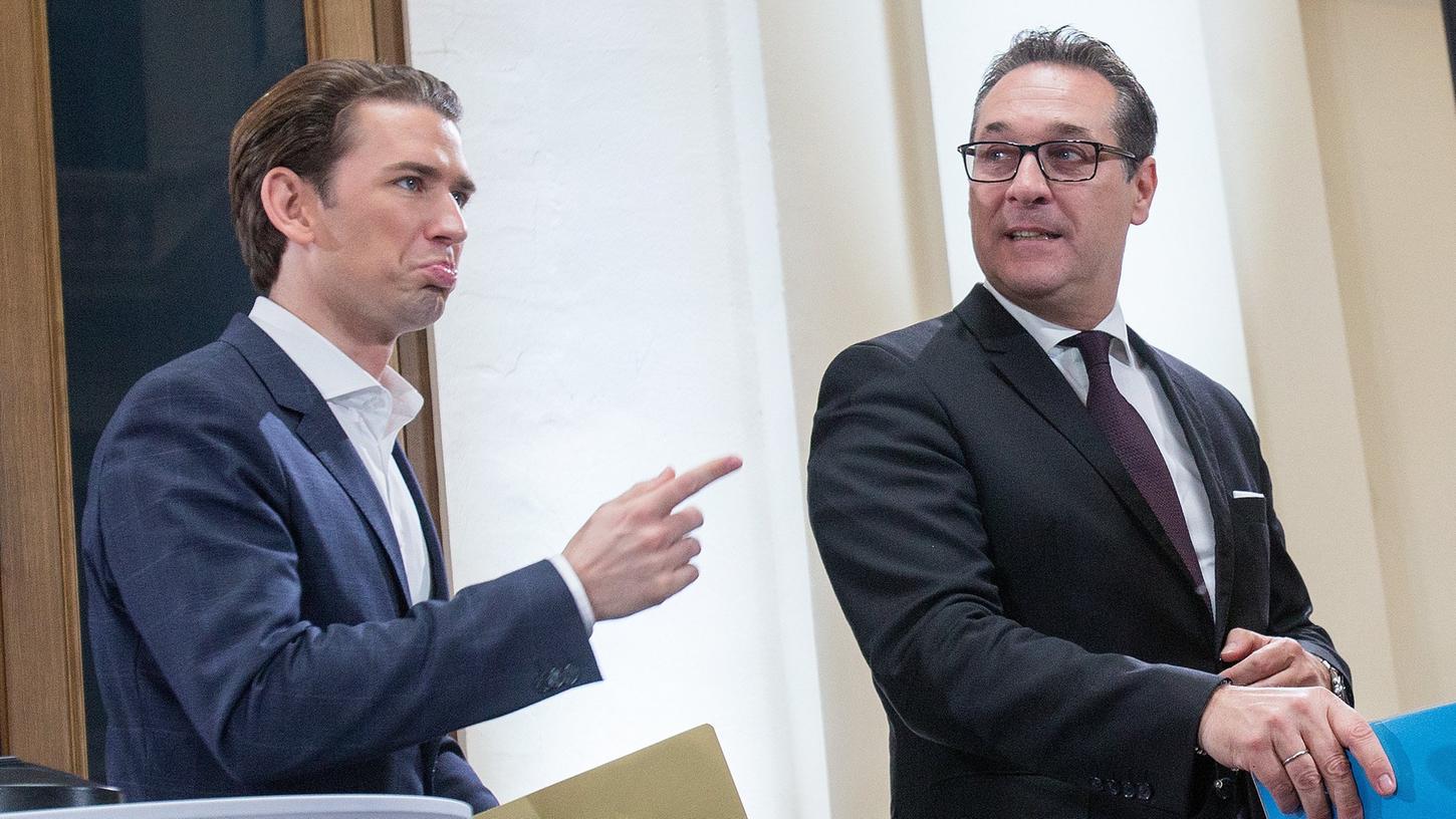 Österreichs Vizekanzler und FPÖ-Chef Strache (r.) ist massiv ins Zwielicht geraten. In einem Video macht er einer angeblich reichen Russin einen Vorschlag mit hoher politischer Sprengkraft.