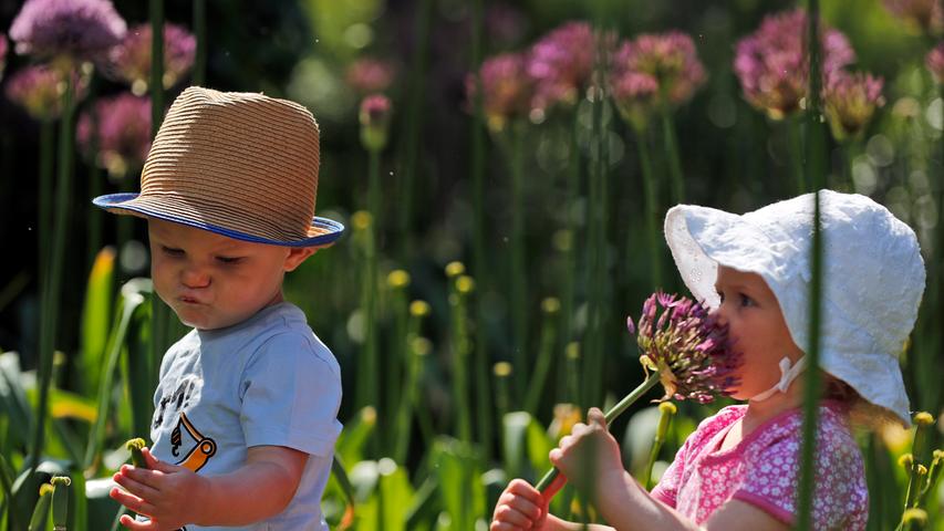 England gilt als das Eldorado der Gartenkunst. Ob die beiden Kleinen, die hier im Londoner "Royal Botanic Gardens, Kew" den neuen, speziell für Kinder angelegten Garten erkunden, den sprichwörtlich grünen Daumen besitzen, wissen wir nicht. Interesse ist aber auf jeden Fall da.