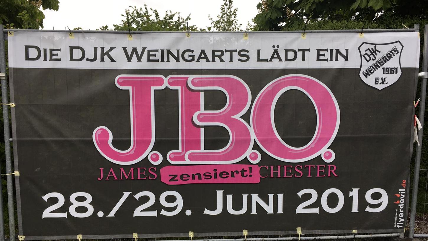 DJK Weingarts hat das geklaute J.B.O. Plakat wieder