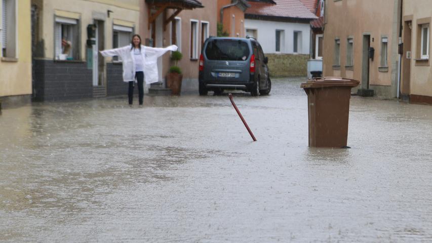 Dauerregen in Franken: Scheinfeld stand komplett unter Wasser