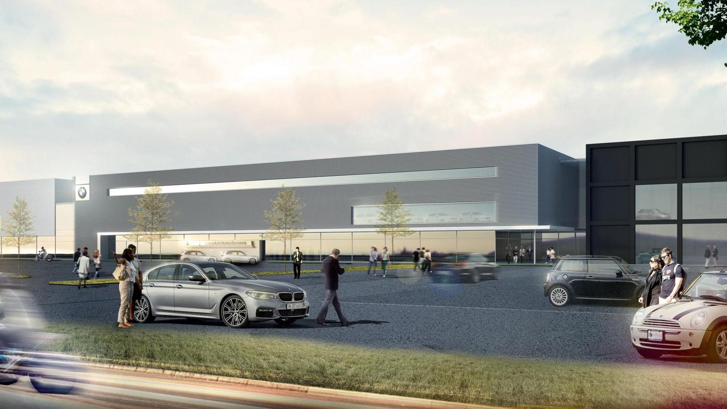 So soll die neue BMW-Niederlassung in Nürnberg aussehen, wenn sie einmal fertiggestellt ist.