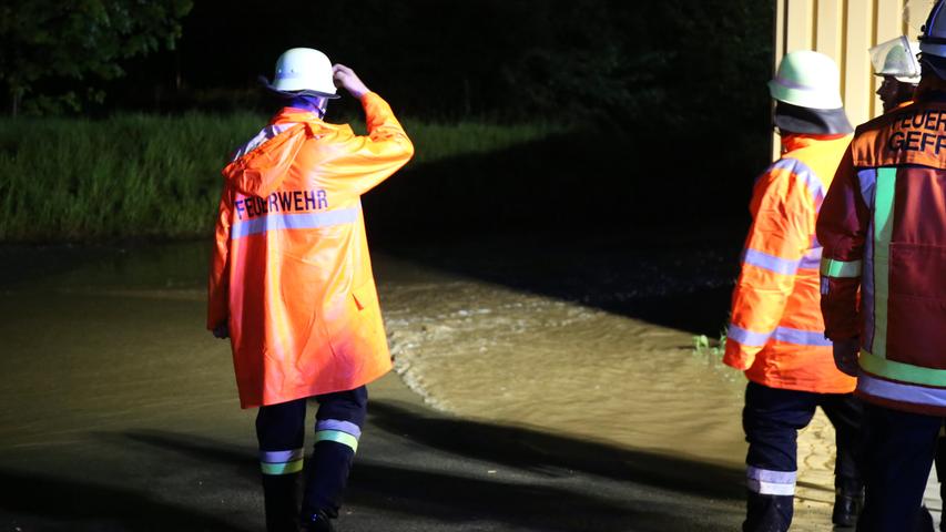 Achtung, Wassermassen! Regen sorgte in Franken für Überschwemmungen 