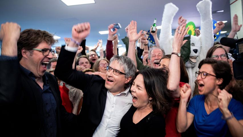 Ihre niedrigsten Ergebnisse verzeichnete die Partei der Grünen in den Landkreisen Bamberg, mit 13,5 Prozent, und im Landkreis Neumarkt, mit 13,9 Prozent.