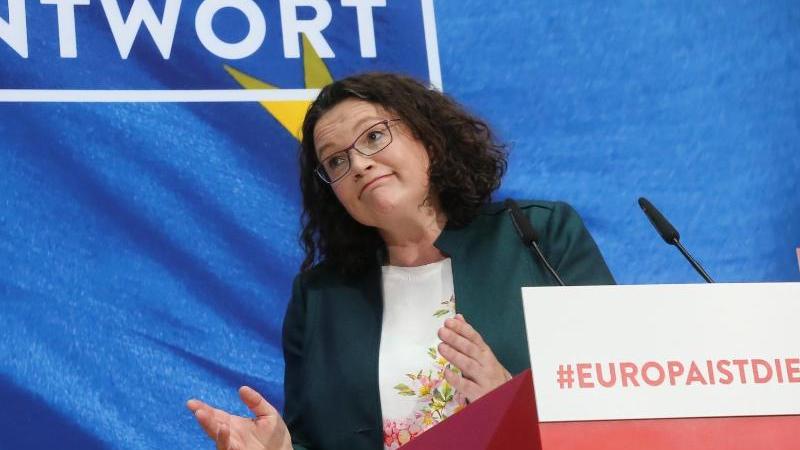 Die Europawahl war für die SPD um Fraktionschefin Andrea Nahles eine einzige Enttäuschung.