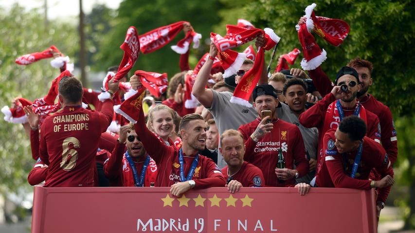 Eine Stadt sieht Rot: So feiert Liverpool seine Champions-League-Helden!