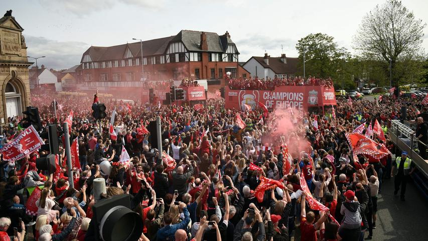Eine Stadt sieht Rot: So feiert Liverpool seine Champions-League-Helden!