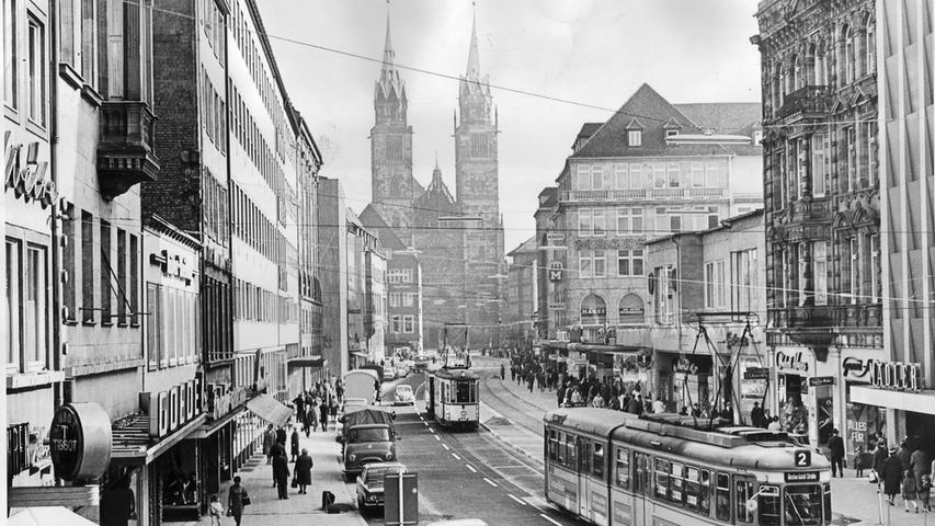 Shoppingmeile statt Hauptstraße: So entstand die Nürnberger Fußgängerzone
